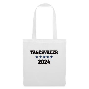 Tagesvater 2024 Tagespapa Werden Beruf Erzieher - Stoffbeutel - Weiß - Vorne