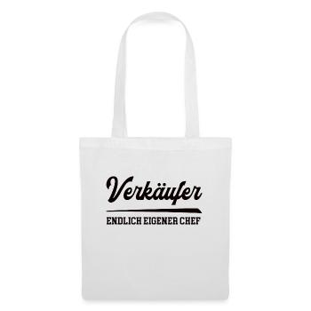 Verkäufer Chef Selbstständigkeit Firma Gründen - Stoffbeutel - Weiß - Vorne