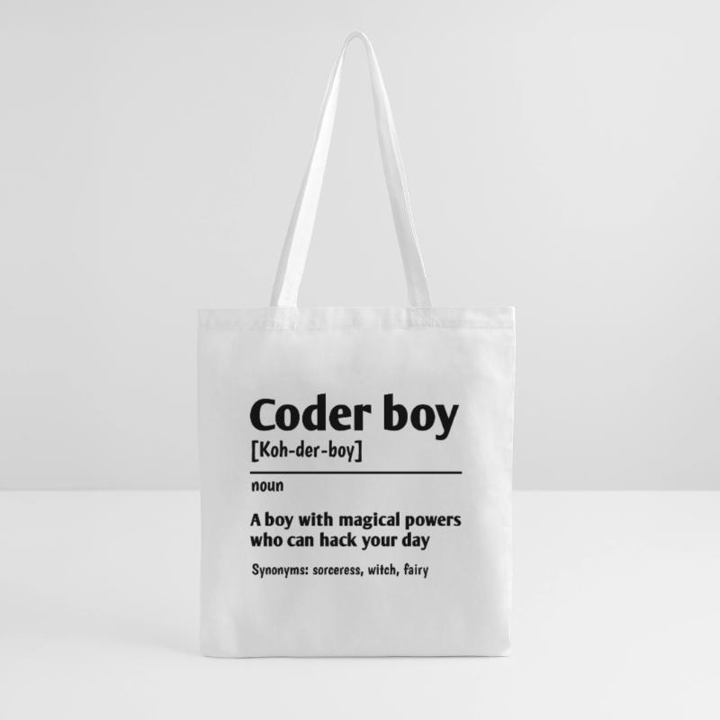 Coder Boy Definition Noun Software Developer Progr Stoffbeutel