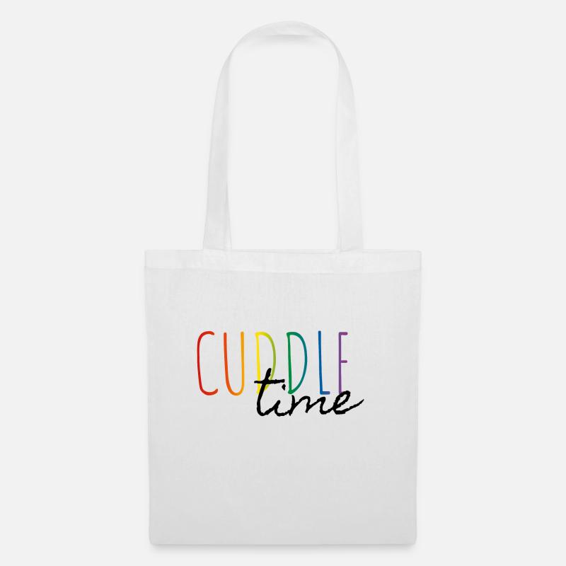 Cuddle time black - Tote Bag - white