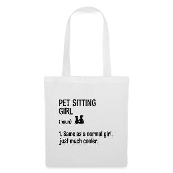 Pet Sitting Girl Pet Sitter Dog and Cat Sitters Do - Sac en tissu - blanc - Devant