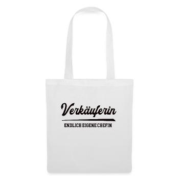 Verkäuferin Chefin Selbstständigkeit Firma Gründen - Stoffbeutel - Weiß - Vorne