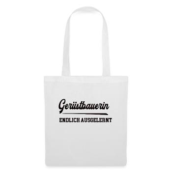 Gerüstbauerin Ausbildung Bestanden Azubi Gerüstbau - Stoffbeutel - Weiß - Vorne