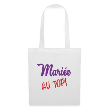 EVJF. MARIEE. TEAM. TEAM MARIEE. FUTURE MARIEE - Sac en tissu - blanc - Devant
