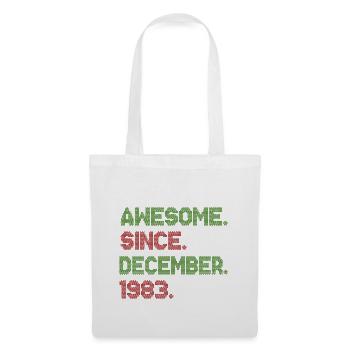 Awesome Since December Christmas Ave 1983 - Stoffbeutel - Weiß - Vorne