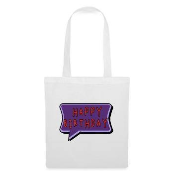 BIRTHDAY. HAPPY BIRTHDAY. HAPPY BIRTHDAY. - Tote Bag - white - Front
