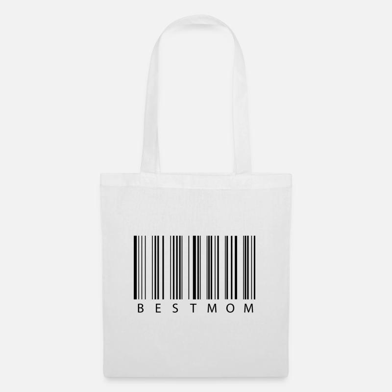 Bestmom Barcode - beste Mama - Stoffbeutel - Weiß