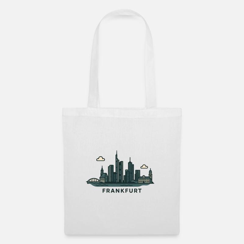 Frankfurter Skyline  - Stoffbeutel - Weiß