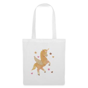 Einhorn, Pferd, Pony, Pegasus - Stoffbeutel - Weiß - Vorne