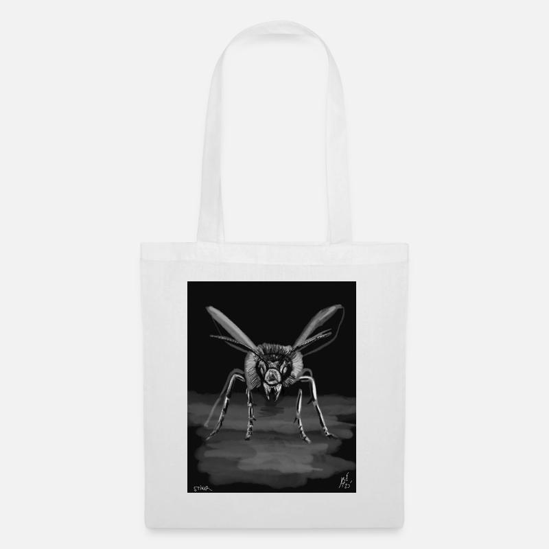 Midnight Stinger Mono Bee - Tote Bag - white