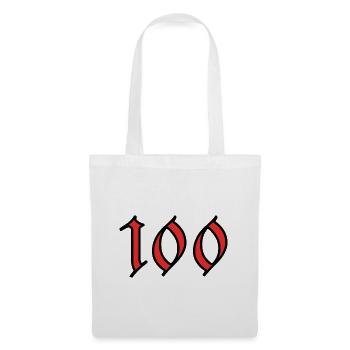 100. 100 JAHRE. 100-JÄHRIGES JUBILÄUM. GEBURTSTAG 100 - Stoffbeutel - Weiß - Vorne