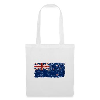 New Zealand Flag - Vintage Look - Stoffbeutel - Weiß - Vorne