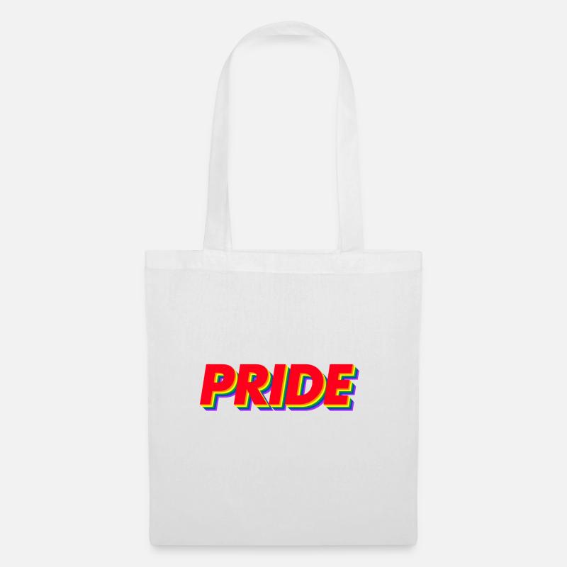 Pride 3D Regenbogenfarben - Stoffbeutel - Weiß