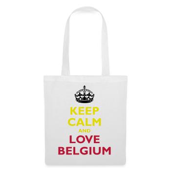 Keep Calm & Love Belgium - Stoffbeutel - Weiß - Vorne
