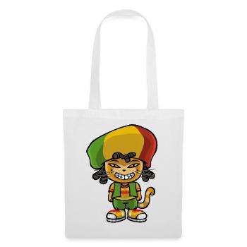 Reggae katze - Stoffbeutel - Weiß - Vorne