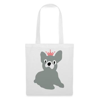 chien - Sac en tissu - blanc - Devant