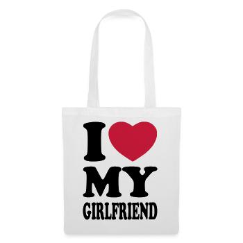 I love my girlfriend - Tote Bag - white - Front