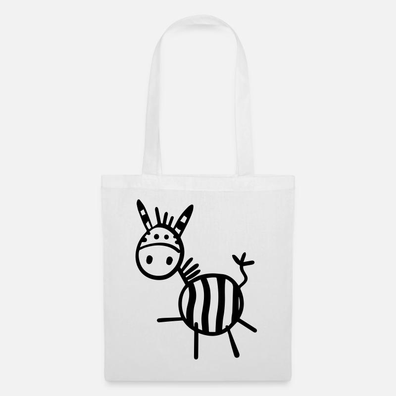 Funny Zebra - Tote Bag - white