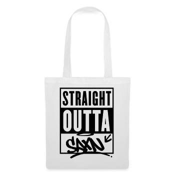 straight outta saxn sachsen - Stoffbeutel - Weiß - Vorne
