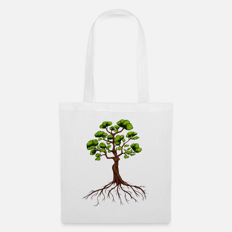 Yggdrasil Baum des Lebens lustige Geschenkidee - Stoffbeutel - Weiß