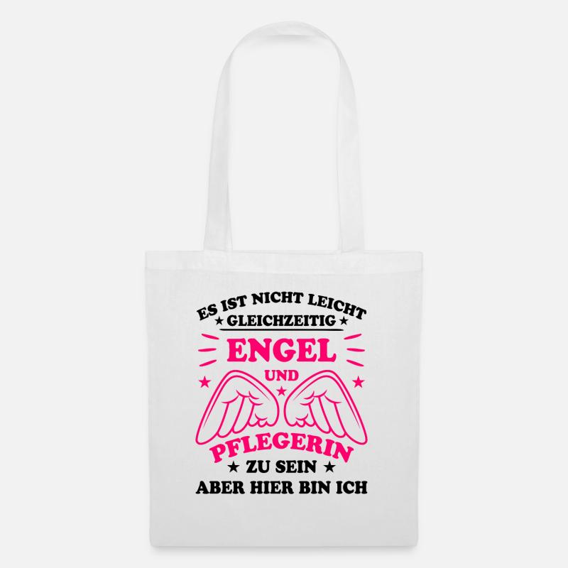 Pflegerin Pflege Lustiger Spruch Krank Geschenk - Stoffbeutel - Weiß