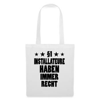 Installateur Lustiger Spruch Heizung Job Geschenk - Stoffbeutel - Weiß - Vorne