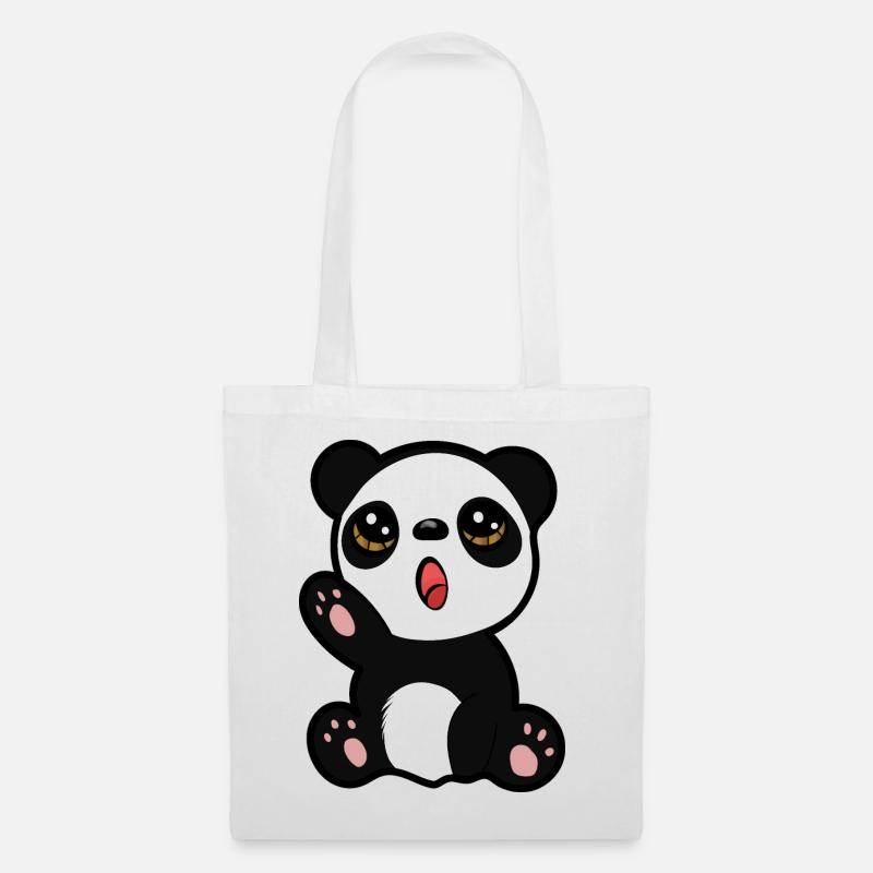 Bébé panda - Sac en tissu - blanc