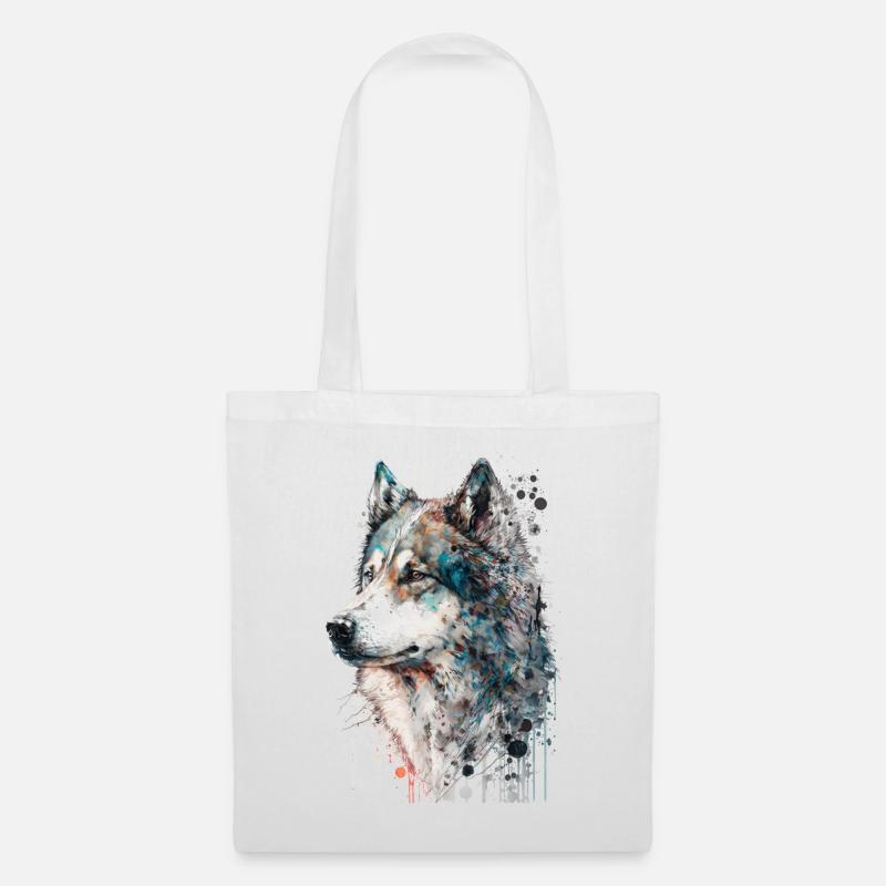 Siberian Husky 03 - Stoffbeutel - Weiß