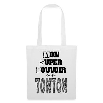 Mon Super Pouvoir Etre Tonton Oncle - Sac en tissu - blanc - Devant