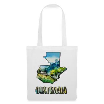 Carte à l’aquarelle du Guatemala - Sac en tissu - blanc - Devant