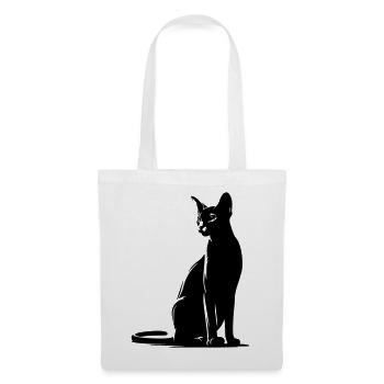 Abessiner Katze - Stoffbeutel - Weiß - Vorne