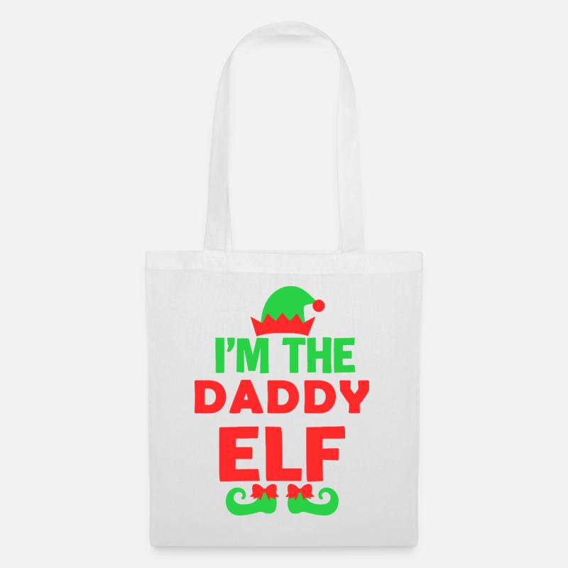 Daddy Elf Holiday Bold - Tote Bag - white