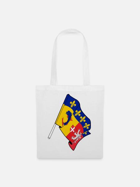 Rhône-Alpes-Flagge - Stoffbeutel - Weiß