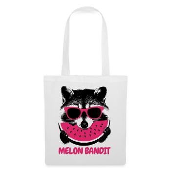 Raccoon Bandit – Sunglasses & Melon - Tote Bag - white - Front