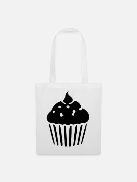 Cupcake Muffin Bäckerei backen Geschenk - Stoffbeutel - Weiß