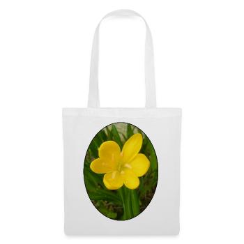 Gelbe Blüte im Vordergrund - Stoffbeutel - Weiß - Vorne