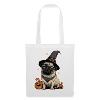Mops Halloween - Stoffbeutel - Weiß - Vorne