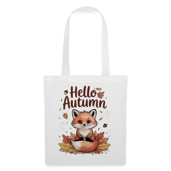 Hallo Herbst - Stoffbeutel - Weiß - Vorne