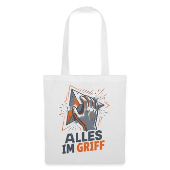 Bouldern & Klettern - Alles im Griff Spruch - Stoffbeutel - Weiß - Vorne