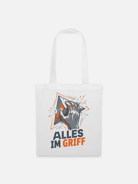 Bouldern & Klettern - Alles im Griff Spruch - Stoffbeutel - Weiß