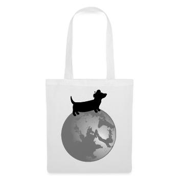 Dachshund Dogs Moon - Stoffbeutel - Weiß - Vorne