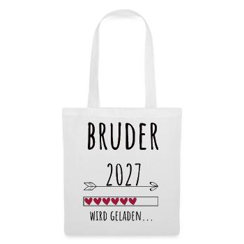 werdender Bruder 2027 – Schwangerschaft Verkünden - Stoffbeutel - Weiß - Vorne