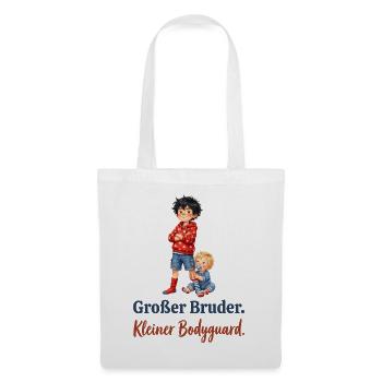 Großer Bruder. Kleiner Bodyguard. – Geschwister - Stoffbeutel - Weiß - Vorne