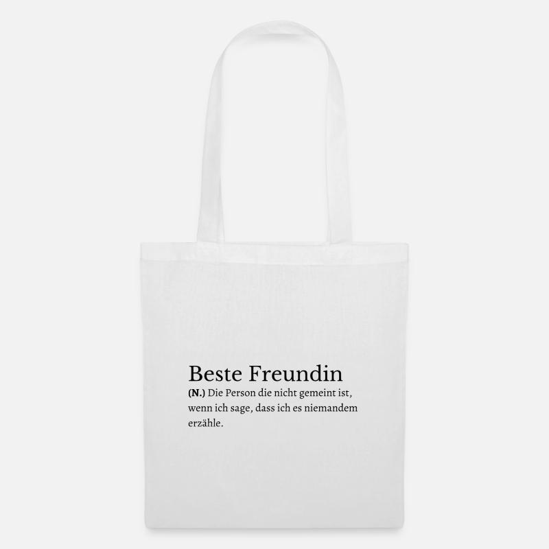 beste Freundin - Duden - Stoffbeutel - Weiß