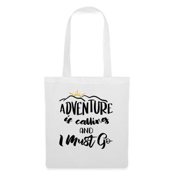 Adventure is calling and I must go - Fernweh Motif - Sac en tissu - blanc - Devant