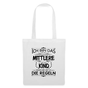 Familie Kinder mittleres Kind - Stoffbeutel - Weiß - Vorne