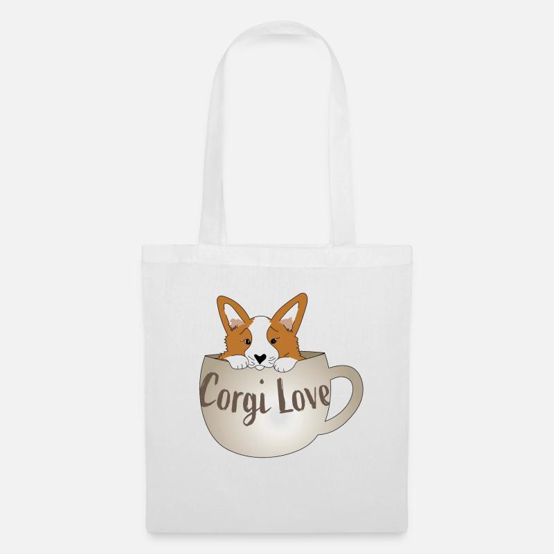 Corgi-Liebe - Stoffbeutel - Weiß