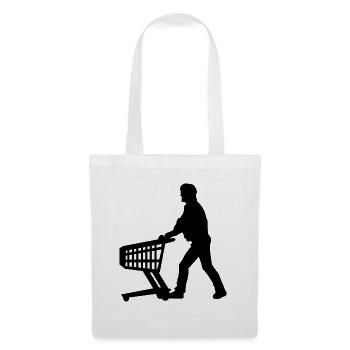 Panier Shopping Panier Homme Supermarché - Sac en tissu - blanc - Devant