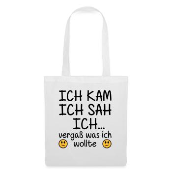 Ich kam, ich sah, ich - Stoffbeutel - Weiß - Vorne
