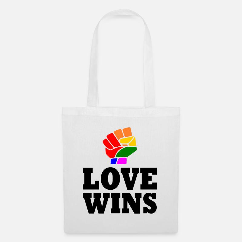 Love wins - Stoffbeutel - Weiß